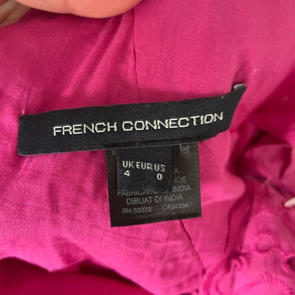 French Connection Eyelit Appelona Broderie embroidered one shoulder mini… - Picture 8 of 13